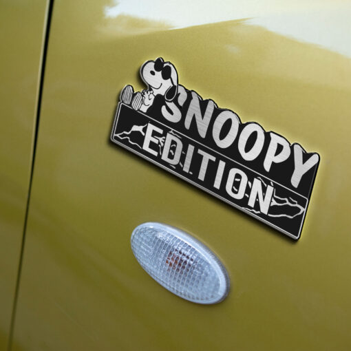 Snoopy Resting Edition Laser Engraved Car Name Badge - Image 5