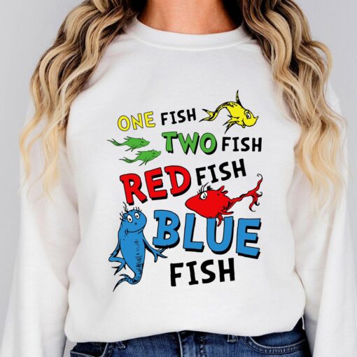 Dr Seuss One Fish Two Fish Shirt - Image 4