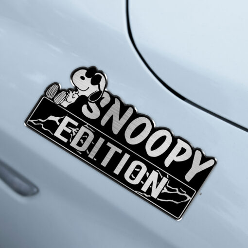 Snoopy Resting Edition Laser Engraved Car Name Badge - Image 4