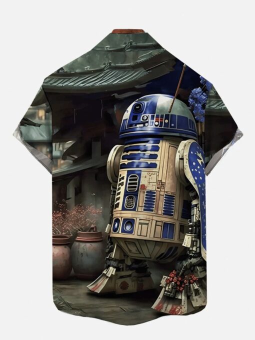 Star War Ukiyoe Machine Print Hawaiian Shirt - Image 2