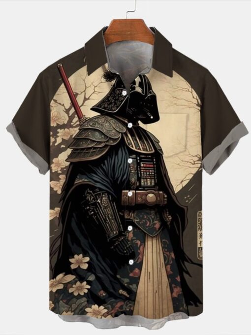 Star Wars Ukiyo-e Robot Print Hawaiian Shirt