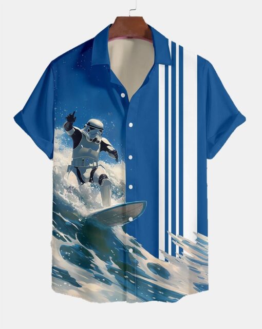 Stormtrooper Holiday Retro Fun Hawaiian Shirt