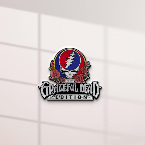 Grateful Dead Skull Version Edition Laser Engraved Car Emblem - Image 2