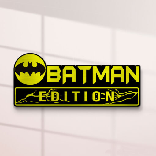 Batman Edition Laser Engraved Car Name Badge - Image 2