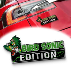 Bird Sonic Edition Laser Engraved Car Name Badge