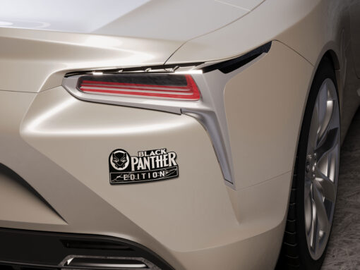 Black Panther Edition Laser Engraved Car Name Badge - Image 3
