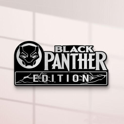 Black Panther Edition Laser Engraved Car Name Badge - Image 2