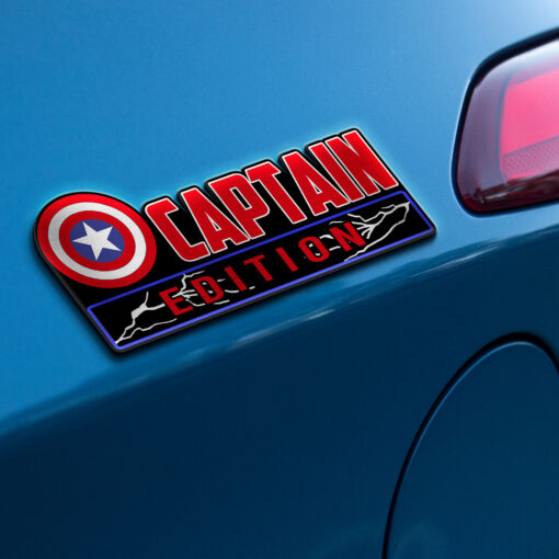 Captain America Edition Laser Engraved Car Name Badge - Image 6