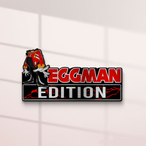 Eggman Edition Laser Engraved Car Name Badge - Image 2