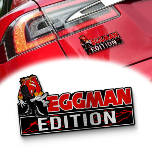 Eggman Edition Laser Engraved Car Name Badge