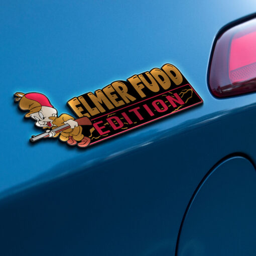 Elmer Fudd Edition Laser Engraved Car Name Badge - Image 3