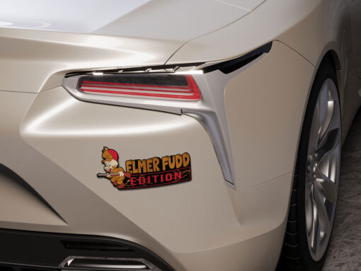 Elmer Fudd Edition Laser Engraved Car Name Badge - Image 6