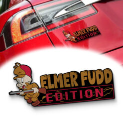 Elmer Fudd Edition Laser Engraved Car Name Badge