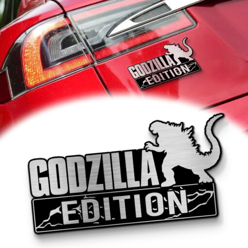 Godzilla Edition Laser Engraved Car Name Badge