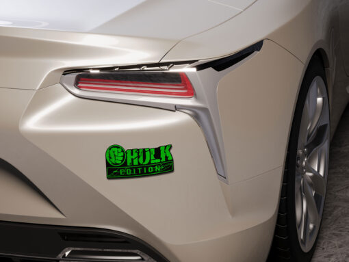 Hulk Edition Laser Engraved Car Name Badge - Image 3