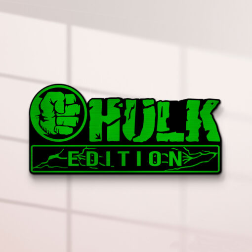 Hulk Edition Laser Engraved Car Name Badge - Image 2