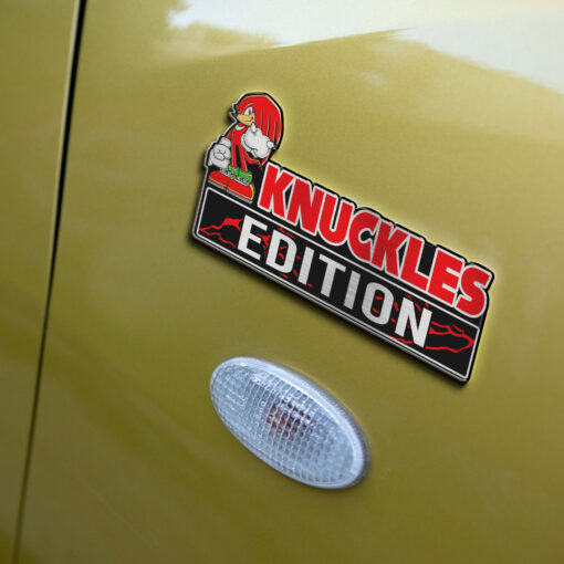 Knuckles Edition Laser Engraved Car Name Badge - Image 5