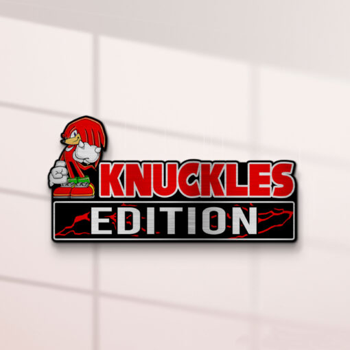 Knuckles Edition Laser Engraved Car Name Badge - Image 2