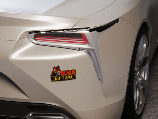 Male Edition Laser Engraved Car Name Badge - Image 6