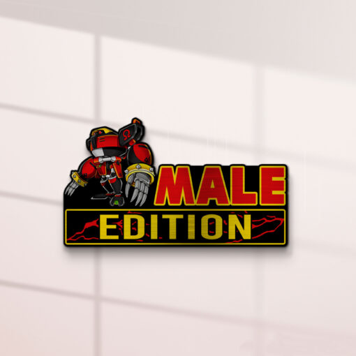 Male Edition Laser Engraved Car Name Badge - Image 2