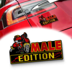 Male Edition Laser Engraved Car Name Badge