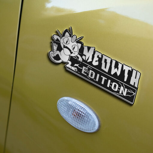 Meowth Edition Laser Engraved Car Name Badge - Image 4