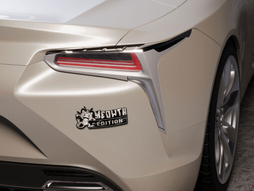 Meowth Edition Laser Engraved Car Name Badge - Image 3