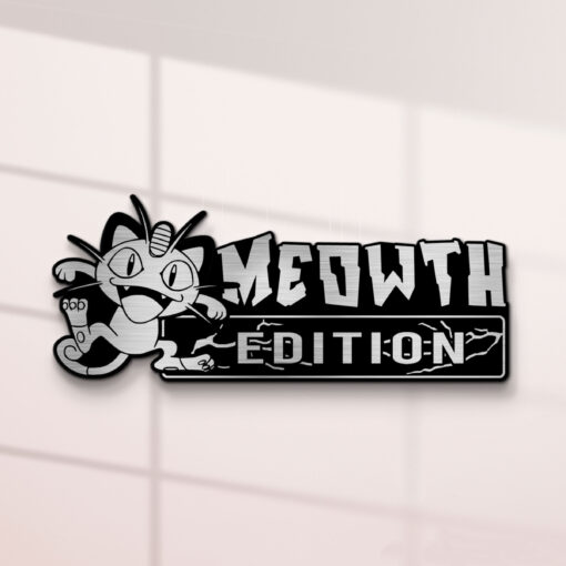 Meowth Edition Laser Engraved Car Name Badge - Image 2