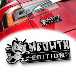 Meowth Edition Laser Engraved Car Name Badge