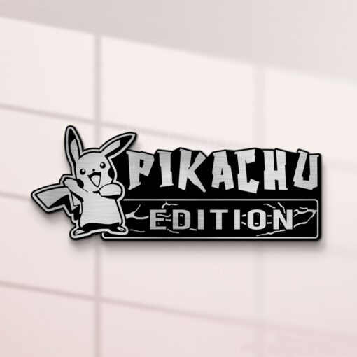 Pikachu Edition Laser Engraved Car Name Badge - Image 2