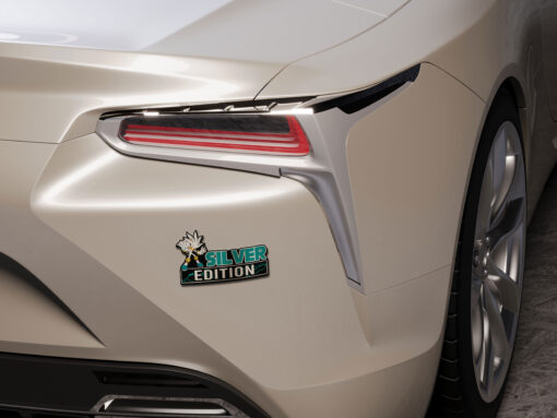 Silver Edition Laser Engraved Car Name Badge - Image 6
