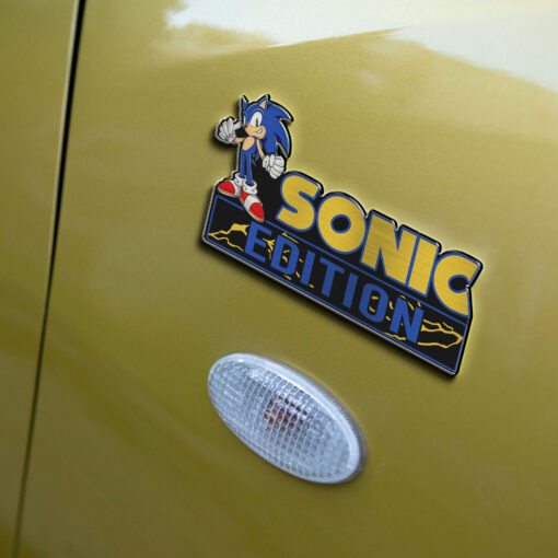 Sonic Edition Laser Engraved Car Name Badge - Image 5