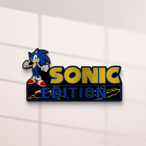 Sonic Edition Laser Engraved Car Name Badge - Image 2