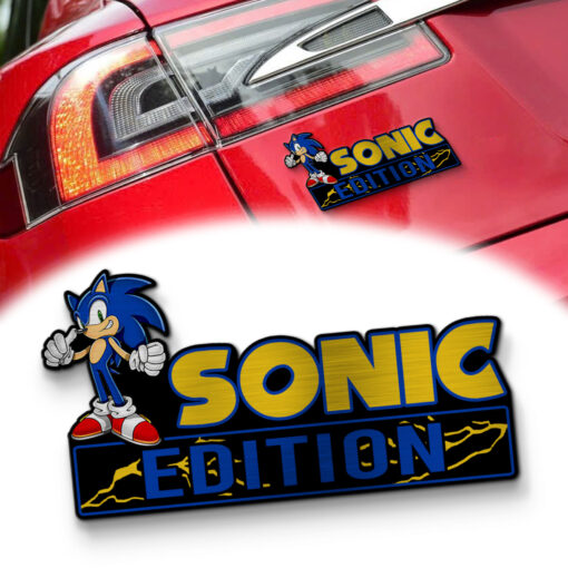 Sonic Edition Laser Engraved Car Name Badge