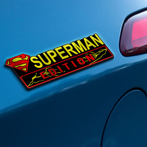 Superman Edition Laser Engraved Car Name Badge - Image 6