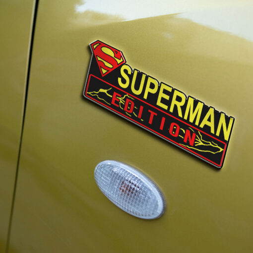 Superman Edition Laser Engraved Car Name Badge - Image 4