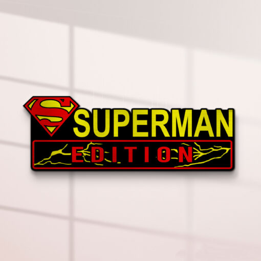 Superman Edition Laser Engraved Car Name Badge - Image 2