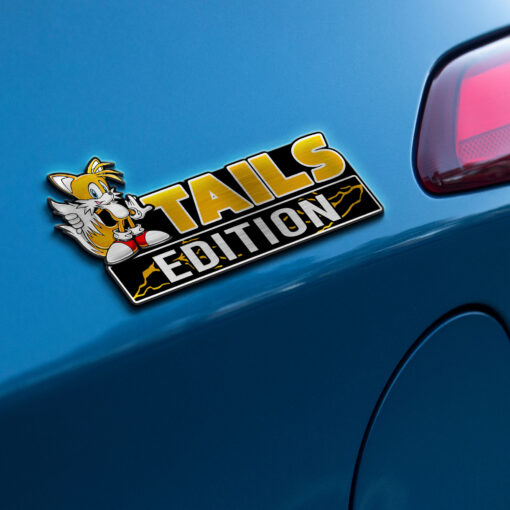 Tails Edition Laser Engraved Car Name Badge - Image 3