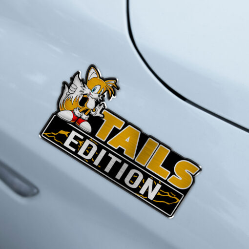 Tails Edition Laser Engraved Car Name Badge - Image 4