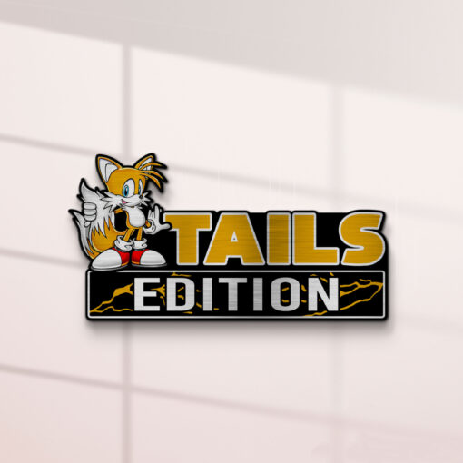 Tails Edition Laser Engraved Car Name Badge - Image 2
