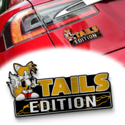 Tails Edition Laser Engraved Car Name Badge