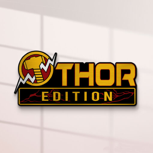 Thor Edition Laser Engraved Car Name Badge - Image 2