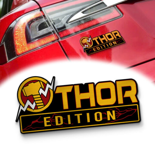 Thor Edition Laser Engraved Car Name Badge