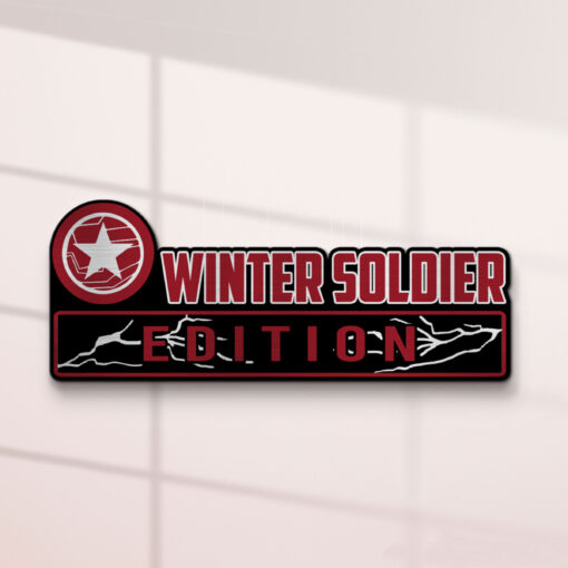 Winter Soldier Edition Laser Engraved Car Name Badge - Image 2