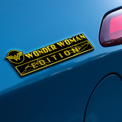 Wonder Woman Edition Laser Engraved Car Name Badge - Image 3