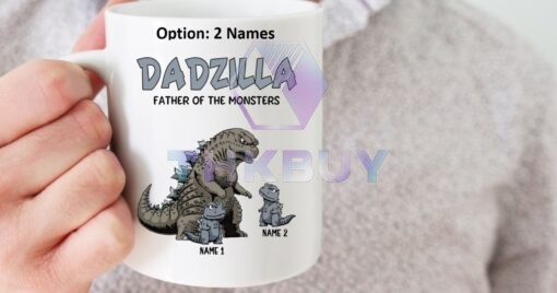 Personalized Dadzilla Father Of The Monsters Mug - Image 2