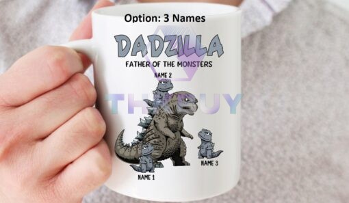 Personalized Dadzilla Father Of The Monsters Mug - Image 3