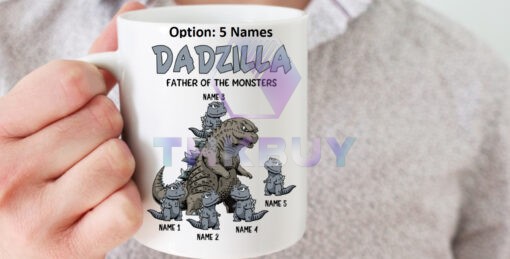 Personalized Dadzilla Father Of The Monsters Mug - Image 5