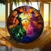 Elphaba and Glinda Besties Stained Glass Window Hanging