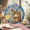 Dragonite Pokemon Stained Glass Window Hanging Suncatcher